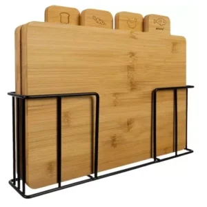 Bambusové prkénka se stojanem Ruhhy - 4 ks