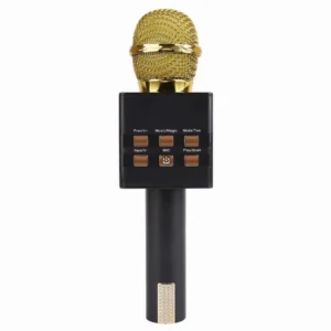 Bezdrátový Bluetooth karaoke mikrofon MC871 3v1 - zlatý