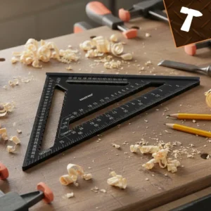 Bigstren Hliníkový tesařský úhelník 30x30cm + 5 tužek