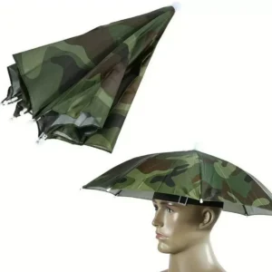 Deštník na hlavu - maskáčový