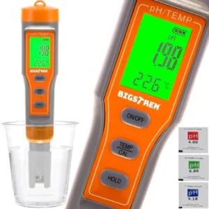 Elektronický pH LED tester 4v1 s funkcí ATC a teploměrem Bigstren