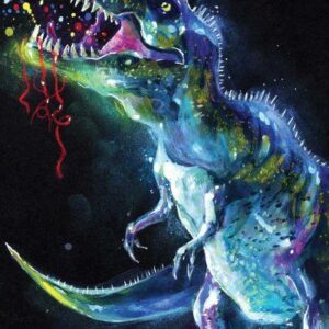 JERRY FABRICS Bavlněná froté osuška - Dinosaur Black - 70 x 140 cm - Jerry Fabrics