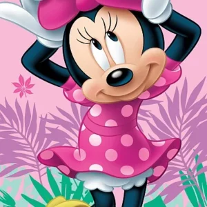 JERRY FABRICS Osuška - Minnie 02 - růžová - 140 x 70 cm - Jerry Fabrics