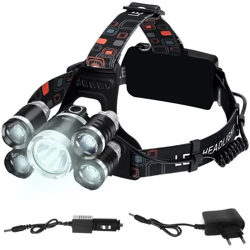 LED Čelovka Trizand 16144 s 5xT6