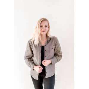 Luxusní dámská košile z BIO bavlny - mimikry hnědá - Racuna - M