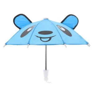 Mini deštník s oušky s motivy zvířat - modrý