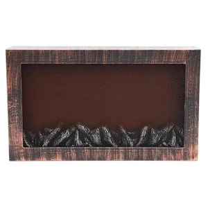 Moderní LED krb s imitací plamene SP-35 - 60x37 cm - měděný