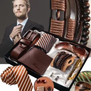 Pánská dárková sada Fancy G917 - hnědá