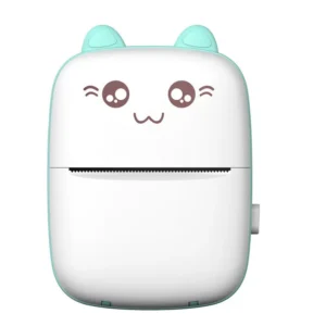 Přenosná tiskárna Mini Print pro chytré telefony ve tvaru Kočičky - modrá