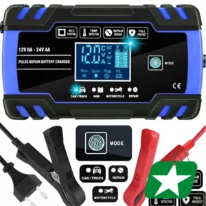 Profesionální autonabíječka FOXSUR FBC122408D s funkcí opravy - 8A 12V / 24V