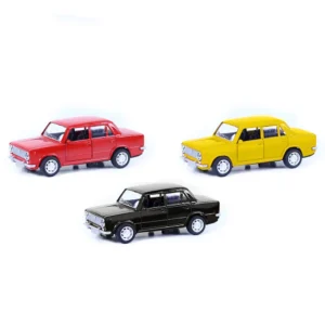 RAPPA Kovové autíčko LADA - červená/žlutá/černá