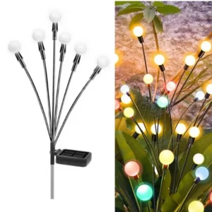 Sada venkovních solárních světel 2 ks - barevná