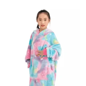 Svítící deka z mikrovlákna s kapucí - barevná