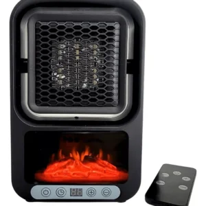 Teplovzdušný ventilátor s imitací ohně a dálkovým ovladačem