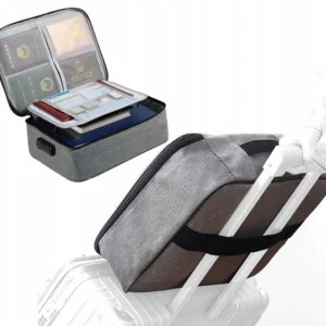 Uzamykatelný organizér na dokumenty - šedý