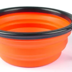 VERK Silikonová skládací miska pro psy - oranžová