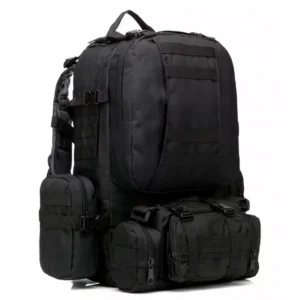 Voděodolný survival batoh - turistický - 60 L - černý