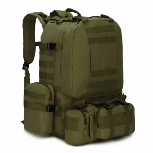 Voděodolný survival batoh - turistický - 60 L - olivový