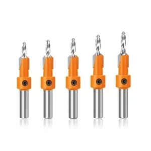 Záhlubníky do dřeva s vrtákem - sada 5 ks