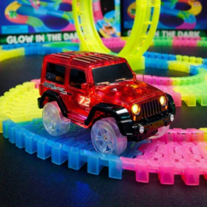 Zaparkorun Náhradní autíčko ke svítící autodráze - šířka 6 cm - červené