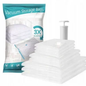 Zaparkorun Sada 8 ks vakuových pytlů pro praktické uskladnění sezónního prádla s odsávačkou vzduchu