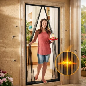 Zaparkorun Samozavírací síť na dveře - 210 x 98 cm - Černá