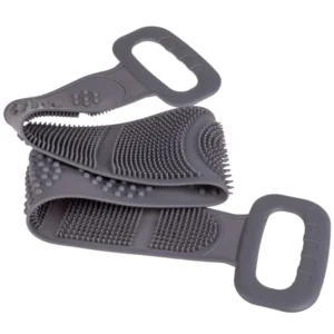 Zaparkorun Silikonový kartáč na mytí zad - šedý