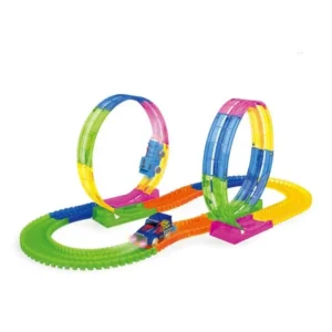 Zaparkorun Svítící autodráha - šířka 6 cm - 121 dílků + 1x autíčko