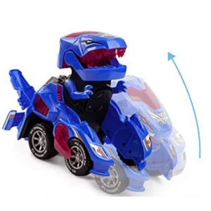 Zaparkorun Transformující se dinosauří auto s LED DYNOCAR - Modré