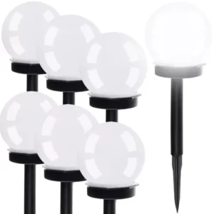 Gardlov Sada solárních zahradních lamp - koule - 6 ks