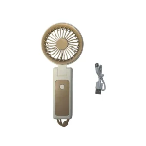 Handheln Kompaktní přenosný dobíjecí ventilátor do ruky - béžový