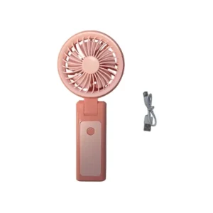 Handheln Kompaktní přenosný dobíjecí ventilátor do ruky - růžový