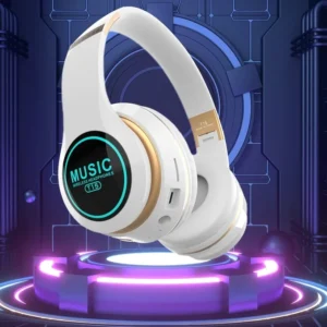 Stylová bezdrátová sluchátka s Bluetooth 5.3 - Luminous T15 - bílé