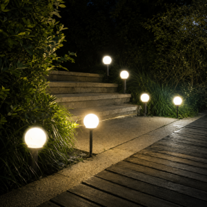 Gardlov Sada solárních zahradních lamp - koule - 6 ks