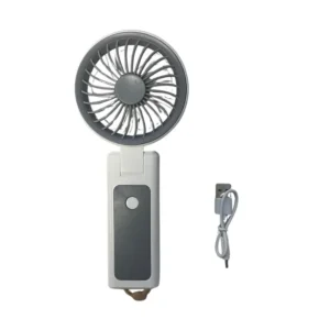 Handheln Kompaktní přenosný dobíjecí ventilátor do ruky - bílý