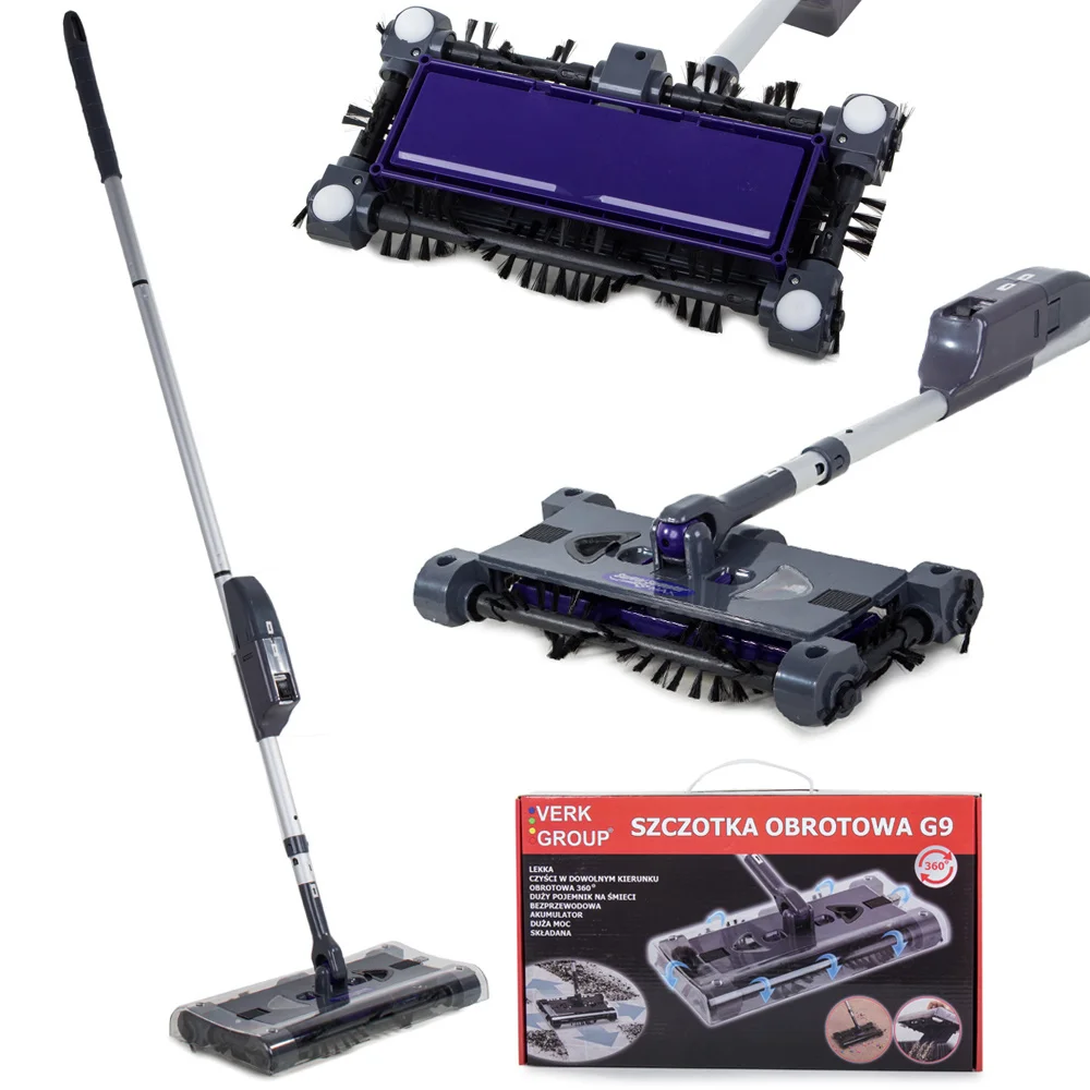 Akumulátorový smeták Swivel Sweeper MAX - šedý - Obrázek 2