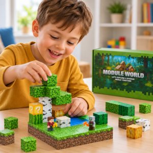 Magnetická stavebnice Module World – 48 kostiček + 2 figurky