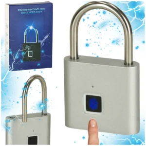 KIK Elektronický zámek na otisk prstu - voděodolný chytrý zámek - USB