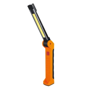 Pracovní nabíjecí LED lampa - 500lm + 70lm - COB - Li-Ion - USB - černooranžová - Solight WM20